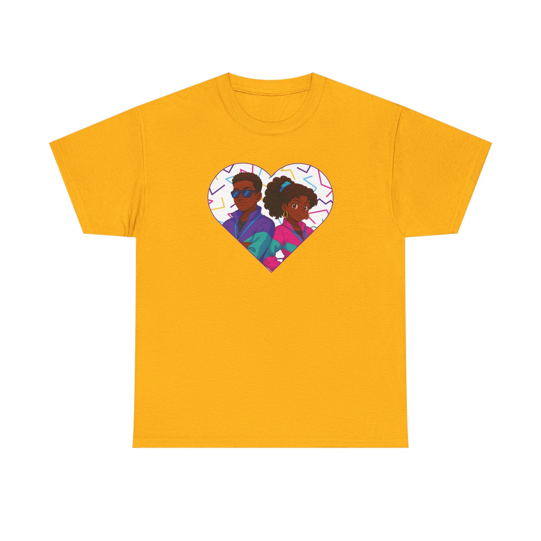 I'm Old School - Windbreaker Lovewind: 1990s Retro Illustration, Animated Characters in Love, Bold Geometric Pop Art