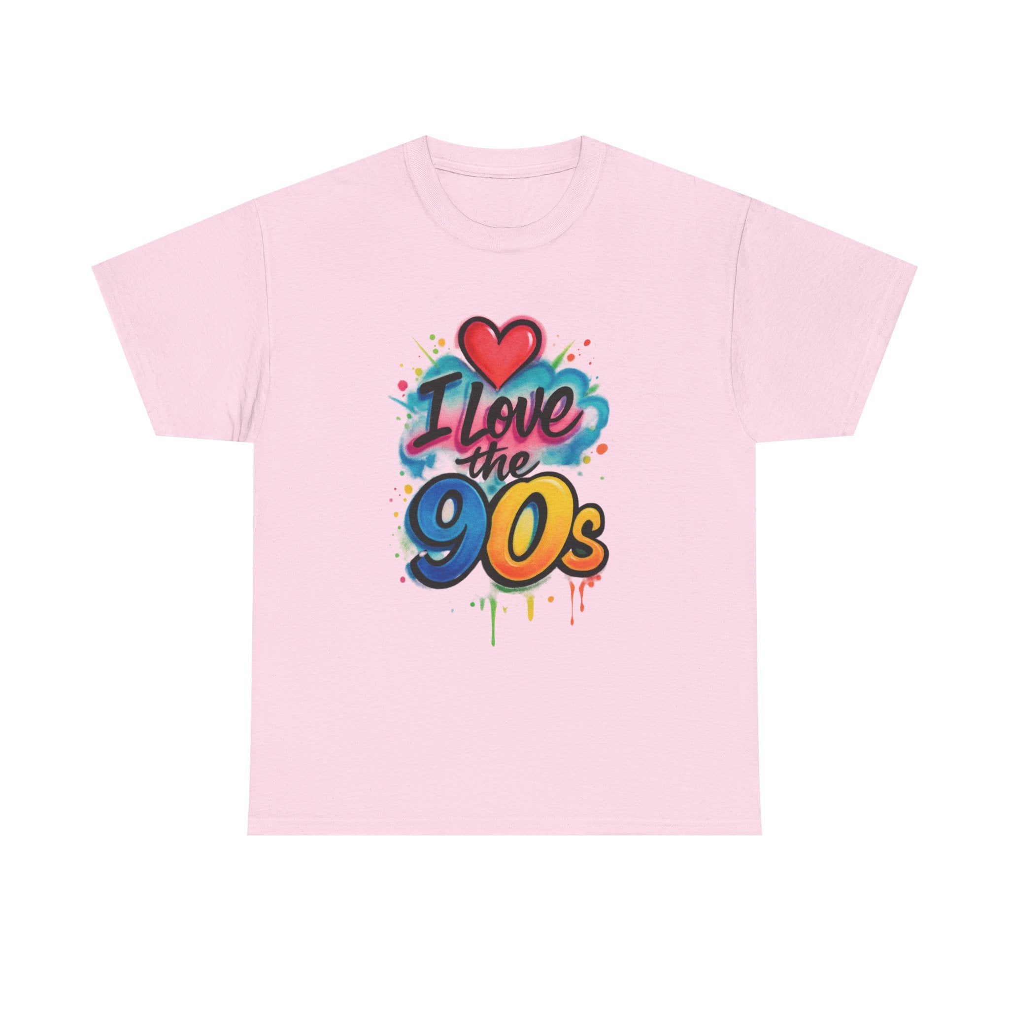 I'm Old School - Love the 90s: Retro Text Design, Watercolor Airbrush Inspired Art, Metallic Graphic