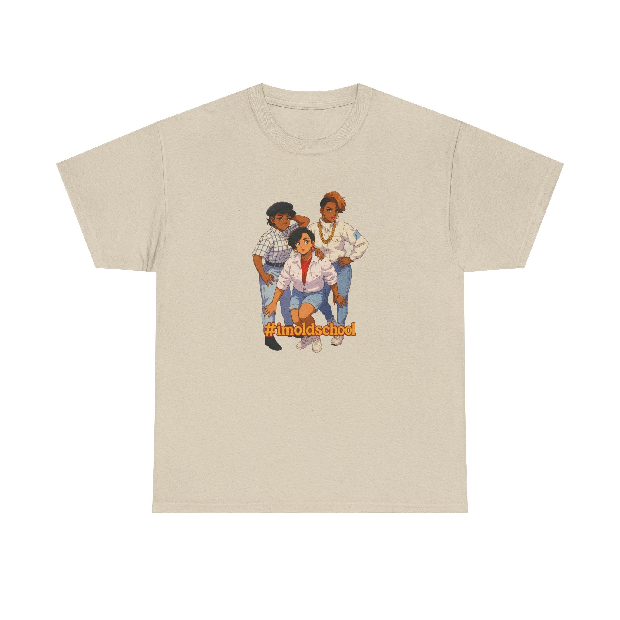 I'm Old School - My Girls : Digital Cartoon Illustration, Ladies Posing in 90's Casual Streetwear, Retro Vintage