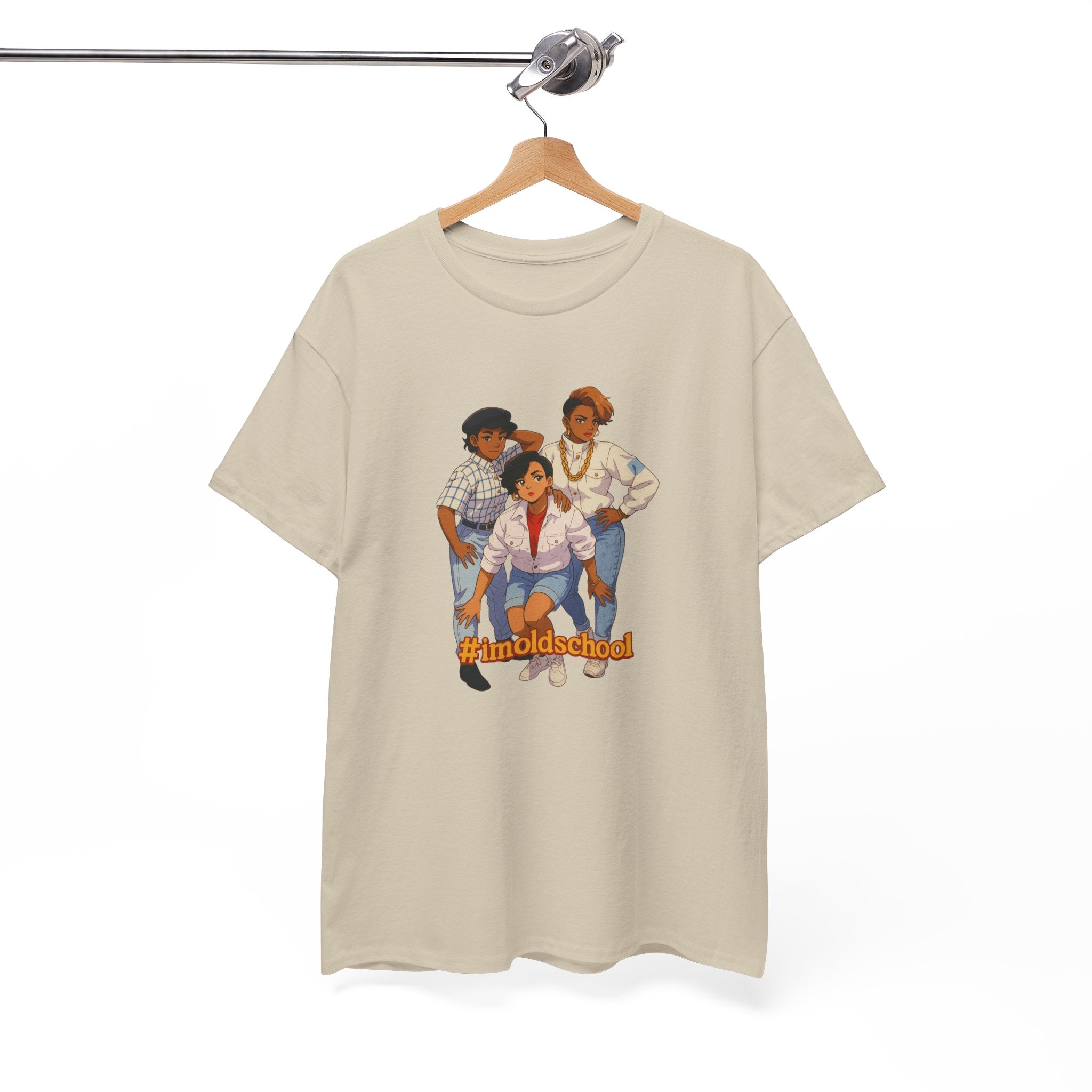 I'm Old School - My Girls : Digital Cartoon Illustration, Ladies Posing in 90's Casual Streetwear, Retro Vintage